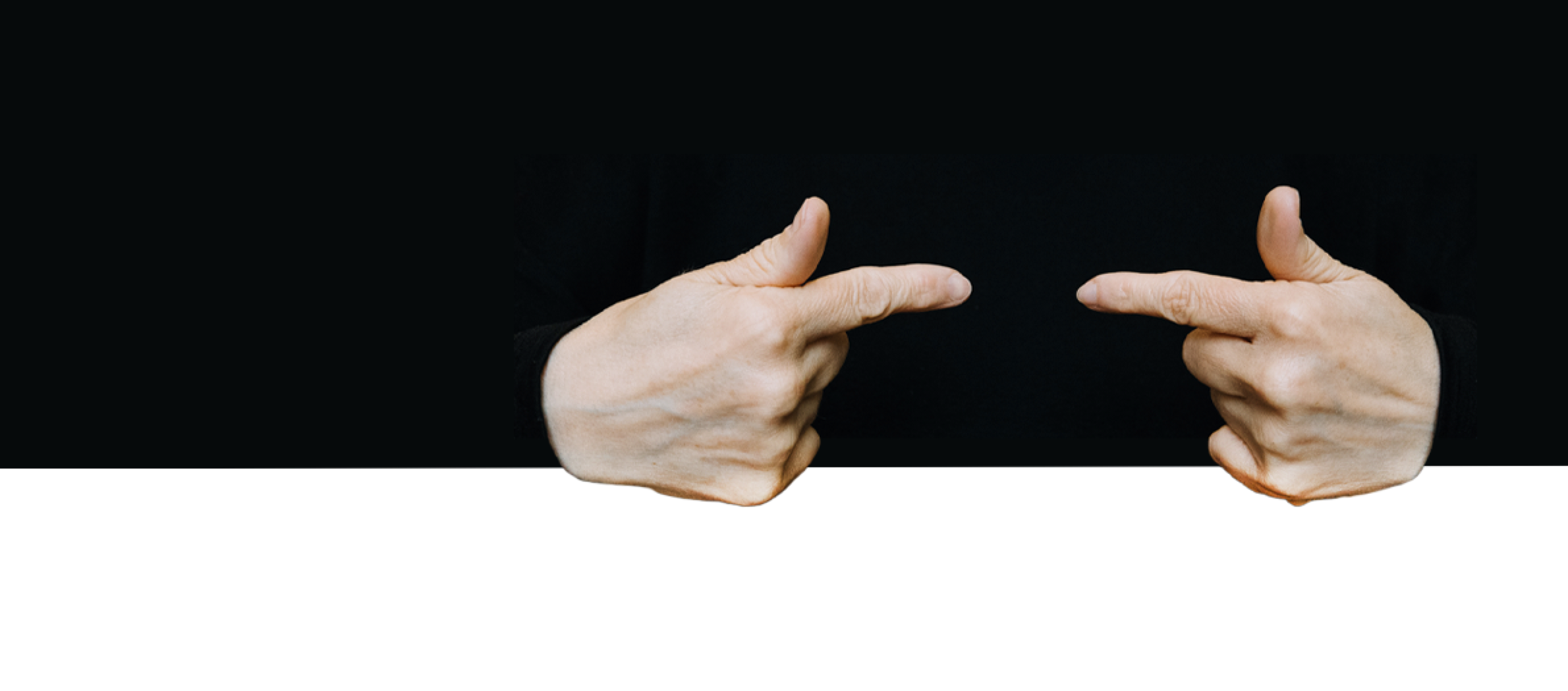 Das Bild zeigt Hände in gebärdensprache "Unser Team"